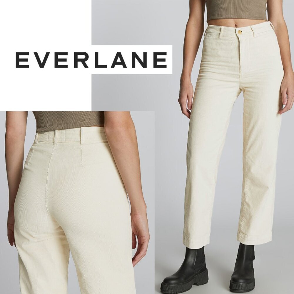 Everlane Cream Wide Leg Pants